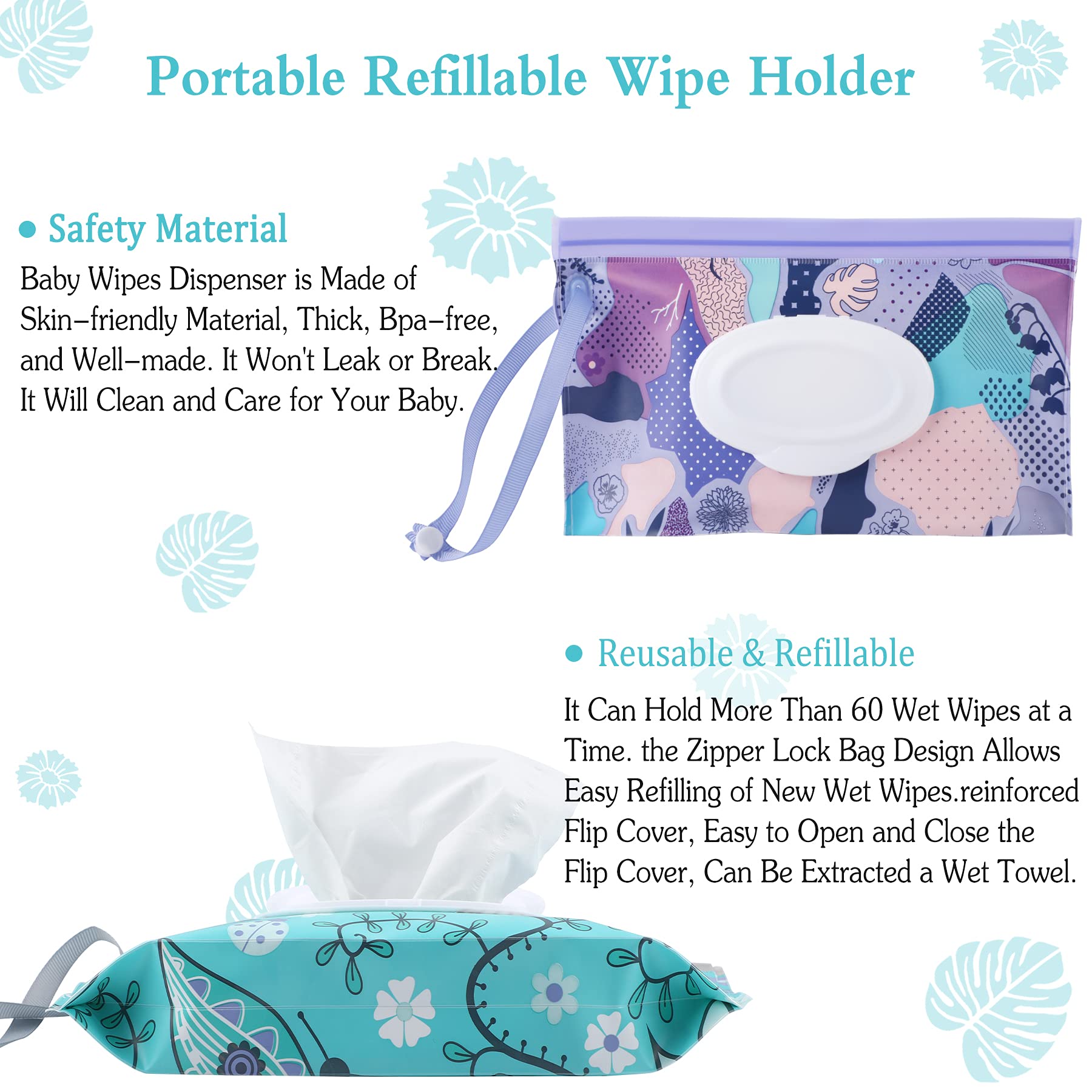FEBSNOW portable wipe holder with nylon loop for outdoor use
