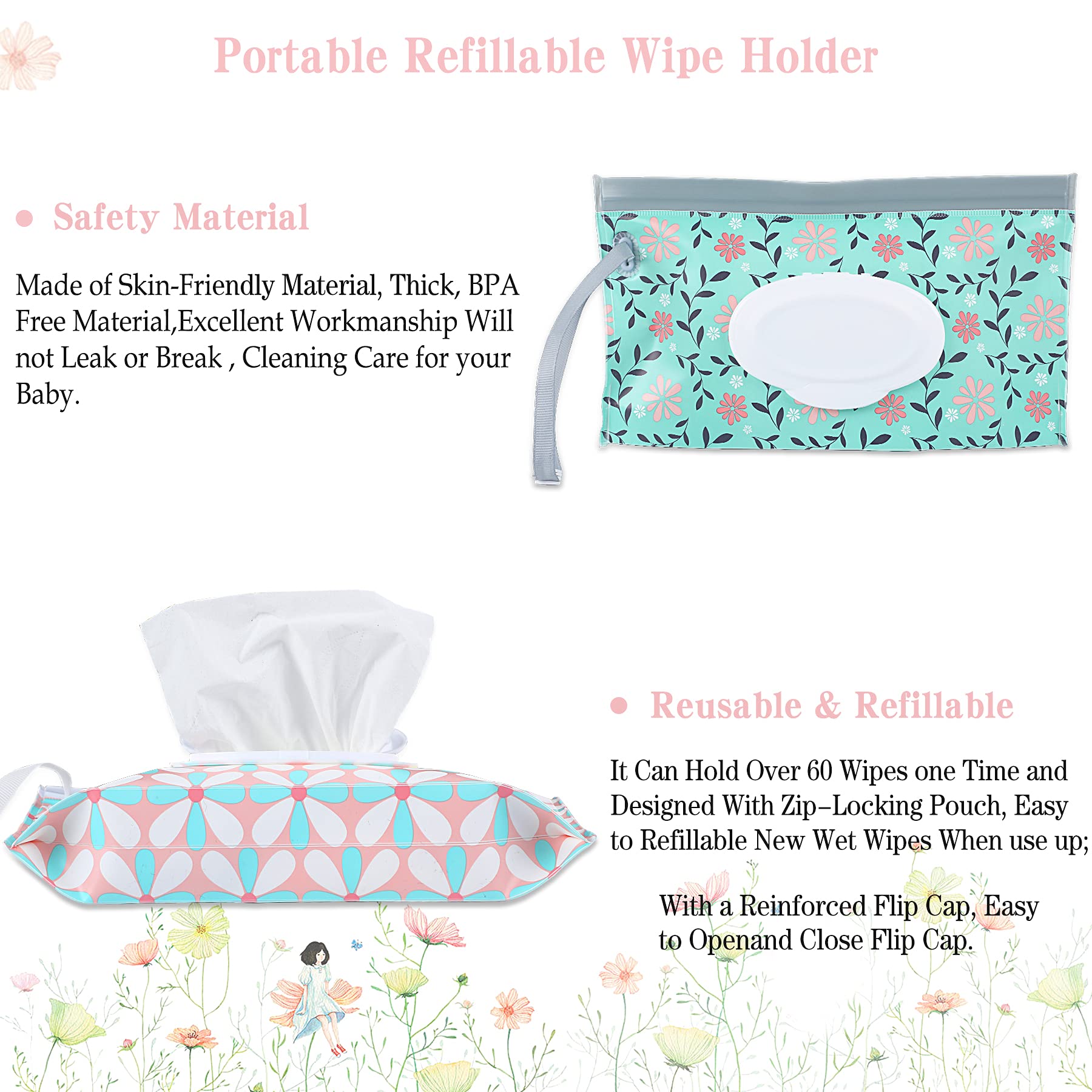 FEBSNOW reusable travel wipe holder ideal for daily use