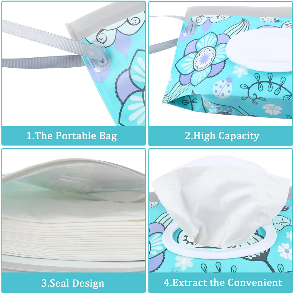 FEBSNOW refillable wet wipe pouch with zip-lock for easy refills