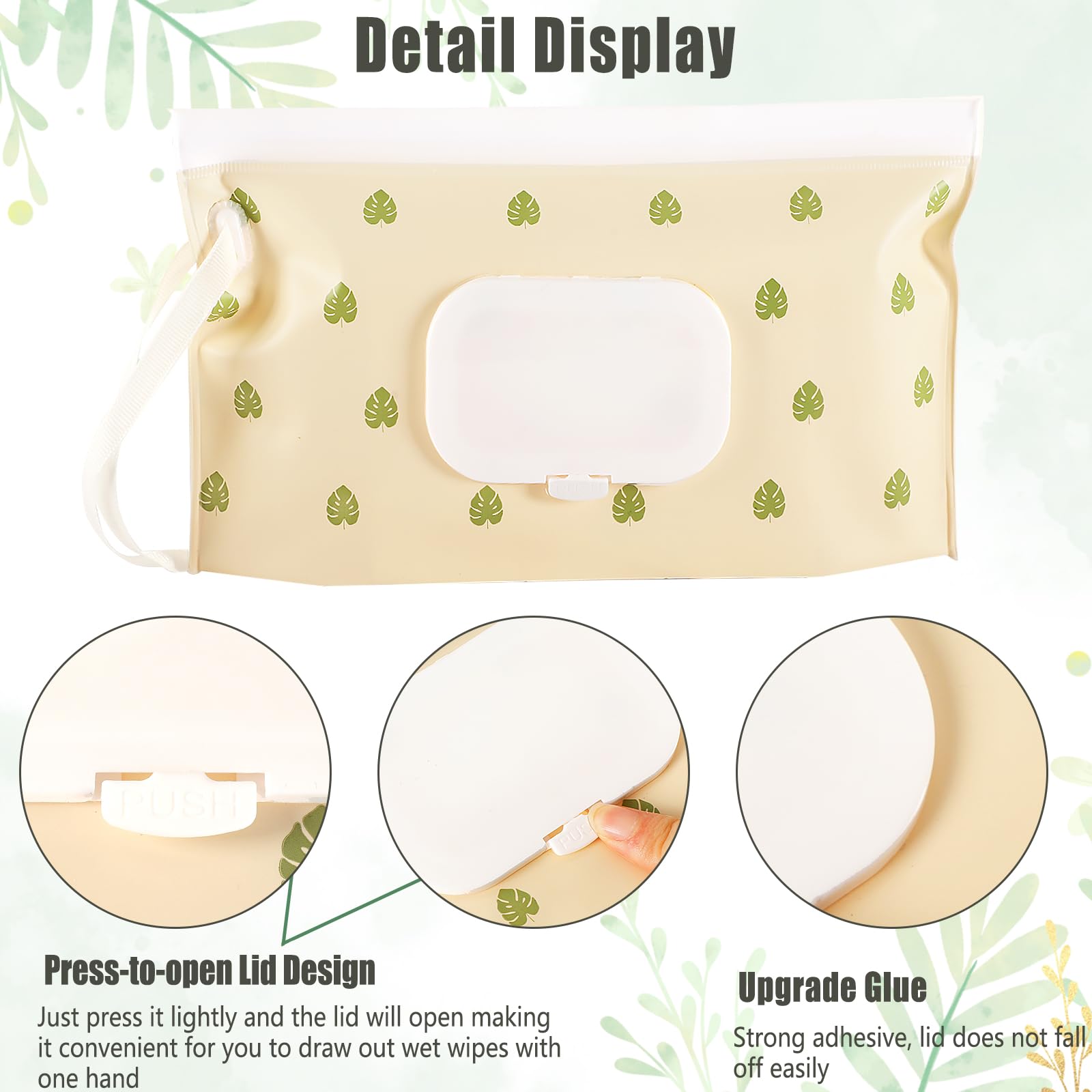 FEBSNOW wipes case with press to open lid for easy one handed use