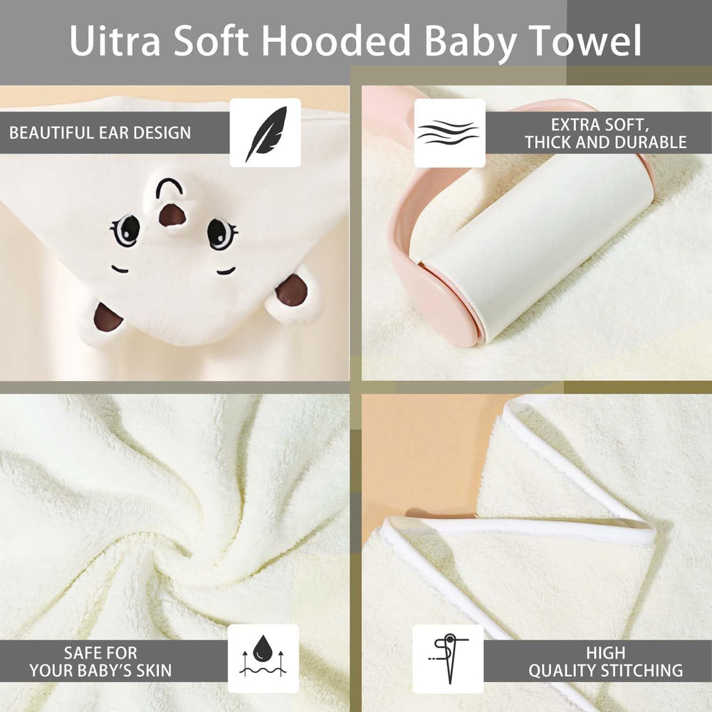 Febvao towel with animal hood design for photo-ready bath time.