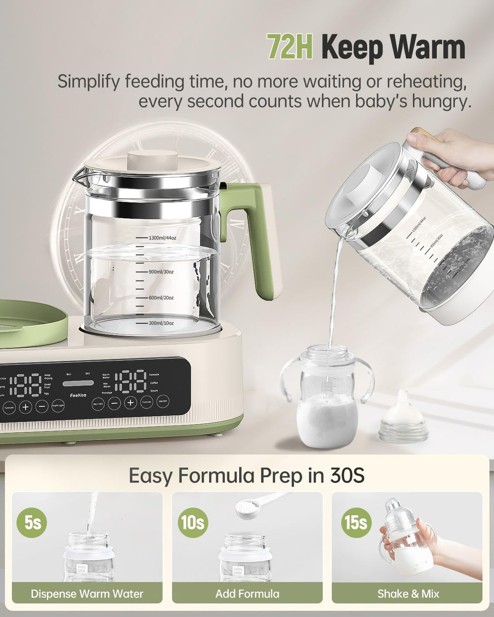 Feekaa boil and dechlorinate mode demonstrates safer water prep