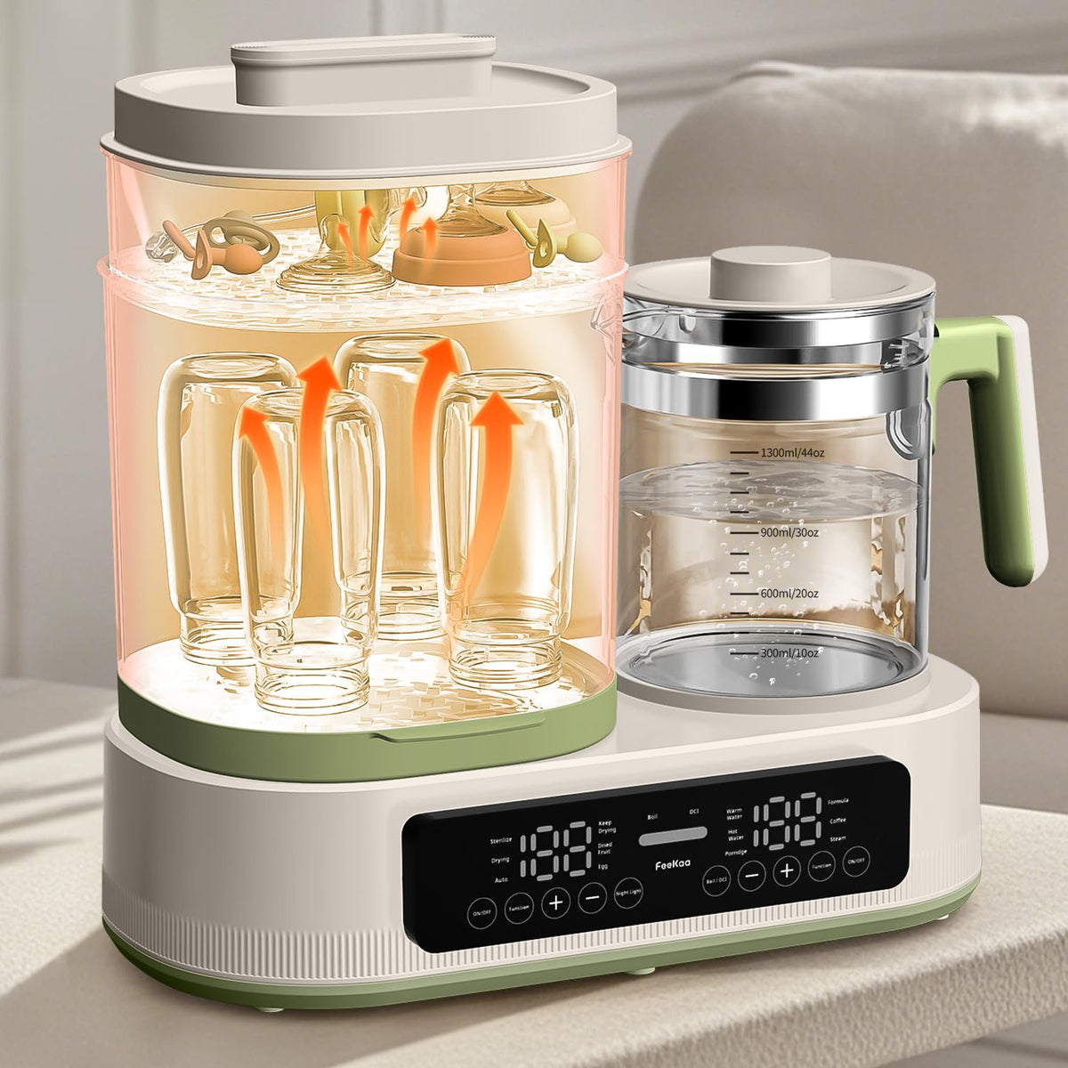 Feekaa bottle warmer front view for quick milk warming