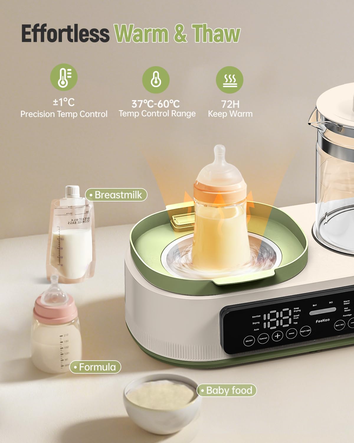 Feekaa electric kettle 1.3L with precise temperatures