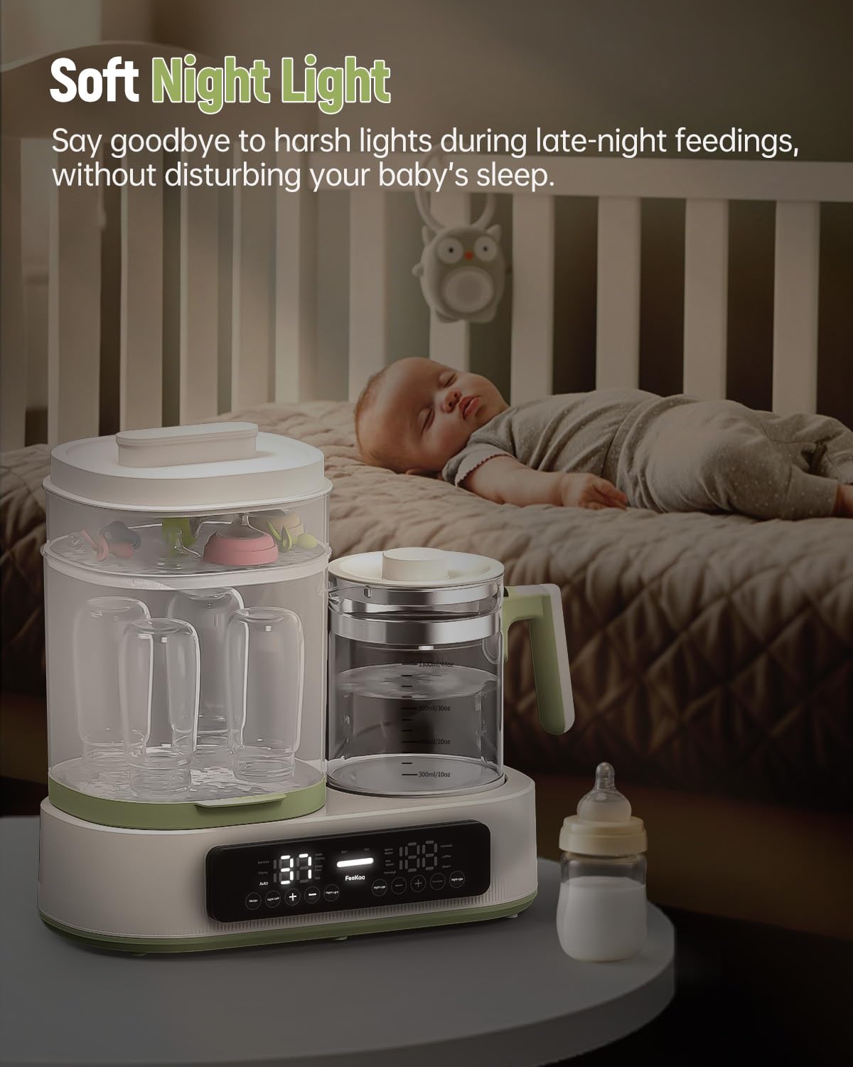 Feekaa night light provides gentle glow for midnight feeds