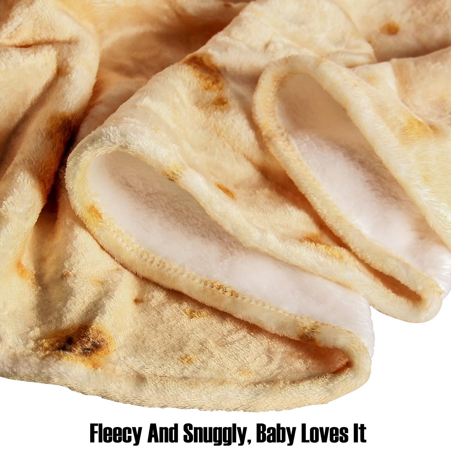 Feelmaker burrito swaddle used in a playful photoshoot moment