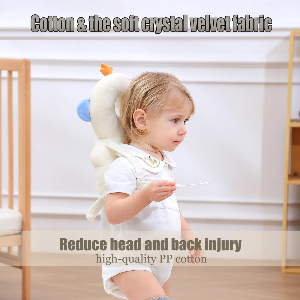 Feidoog adjustable plush straps on toddler for secure, cushioned wear.
