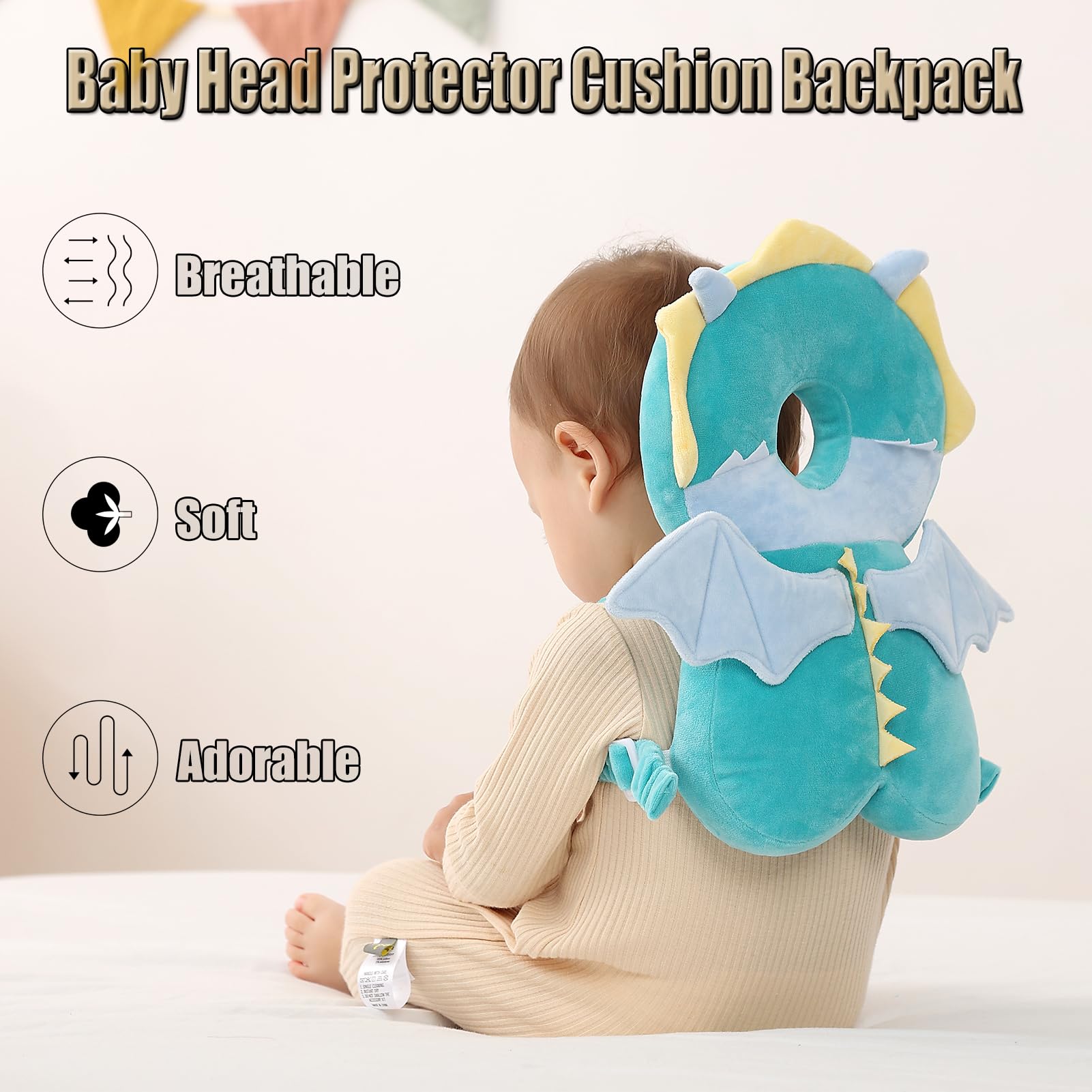 Feidoog knee pads protect knees while crawling and learning to walk.