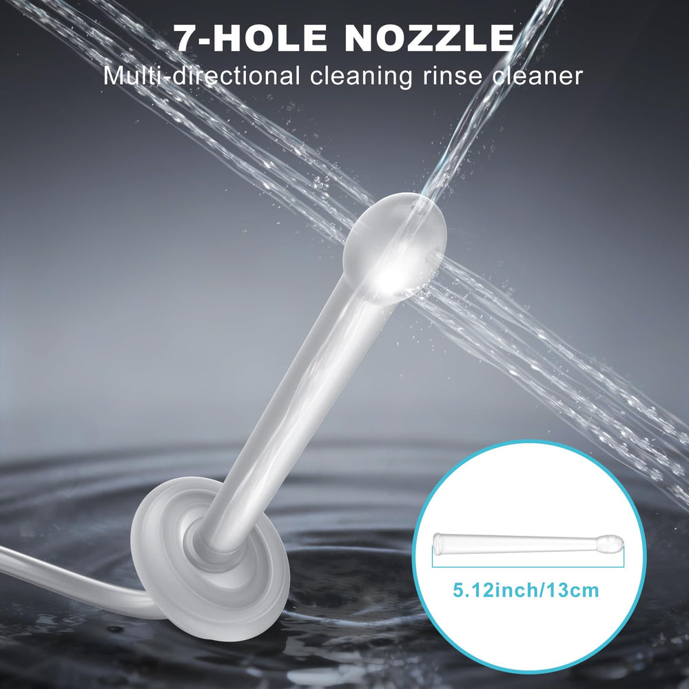 Feiorn Electric Enema Kit includes soft tips for gentle insertion and comfort.