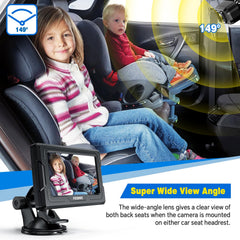 FEISIKE 360-degree rotation keeps the baby in sight from any seat angle.