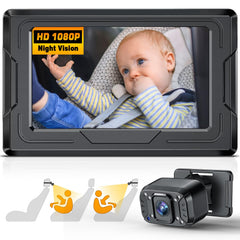 FEISIKE baby camera back seat mirror provides clear visibility for safer stroller trips.