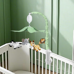 FEISIKE Jungle Safari Baby Crib Mobile giraffe — vibrant motion engages curiosity.