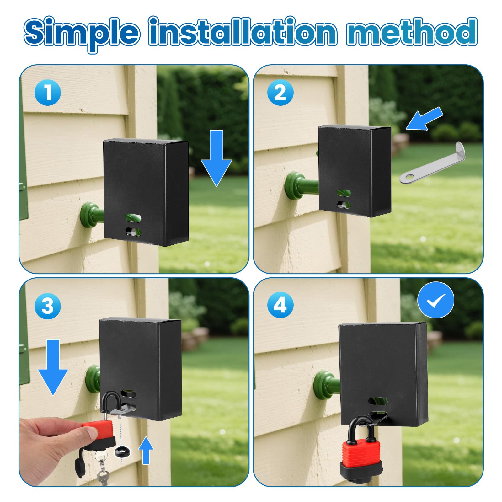 FeiTFX outdoor faucet security withstands rain, snow, and temperature changes.