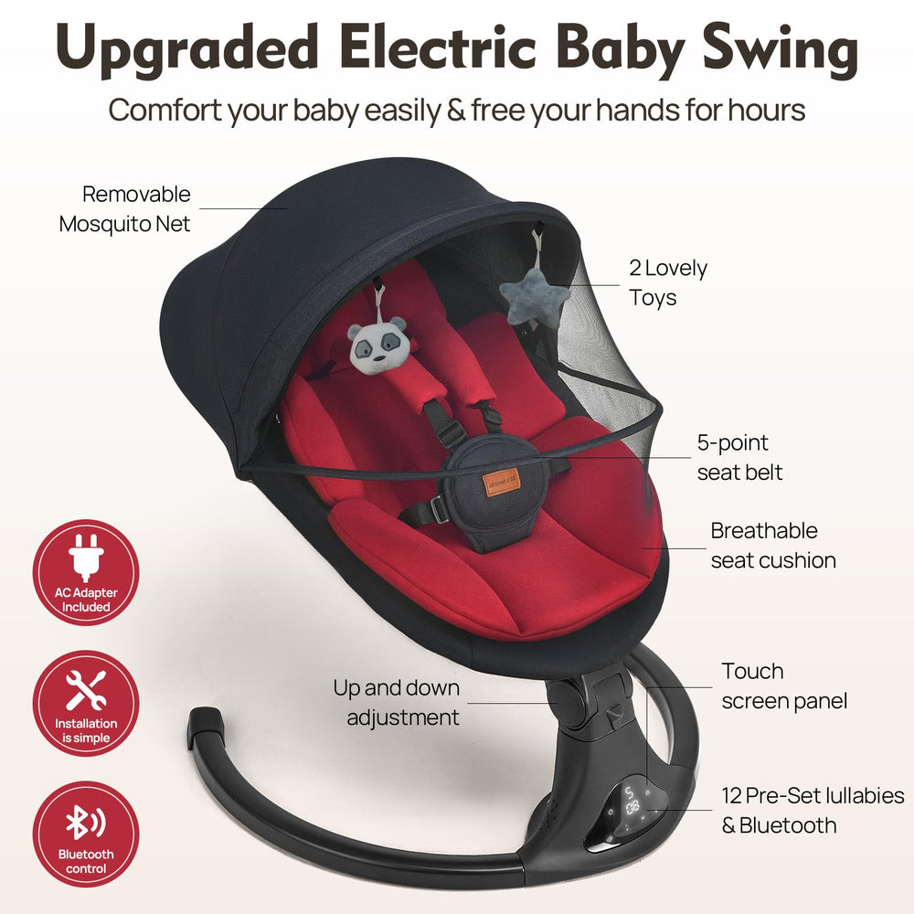 Feitiong swing offers 5-speed settings for personalized motion.