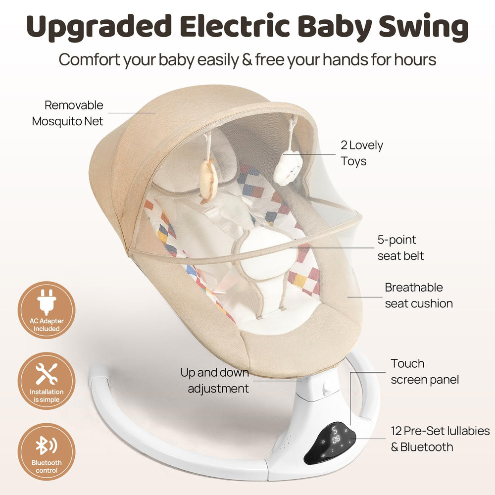 Feitiong baby swing remote control for easy on-the-go adjustment.