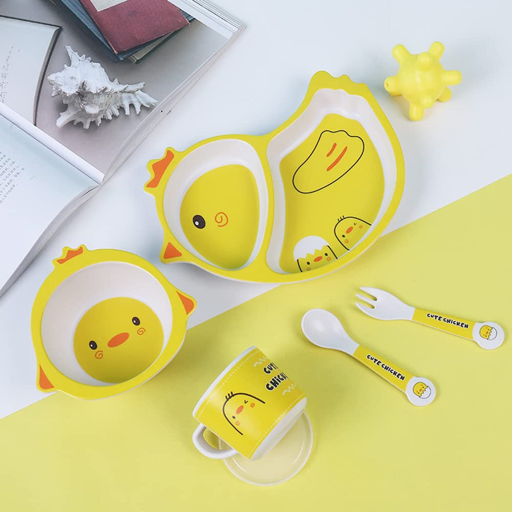 Fekdod bamboo bowl paired with cup supports kid-friendly meals and easy grip.