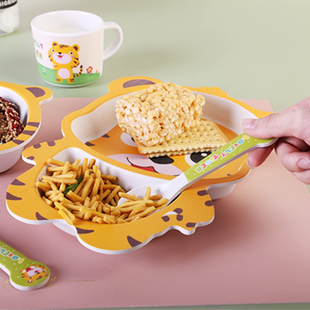 Fekdod bamboo kids dinnerware bowl suitable for warm foods with soft grip
