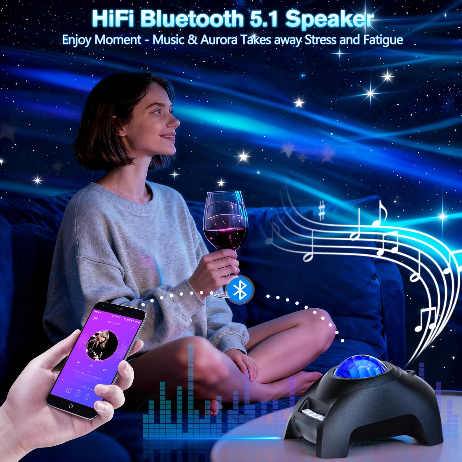 FEKTIK Eight white noise options create calm sleep environments