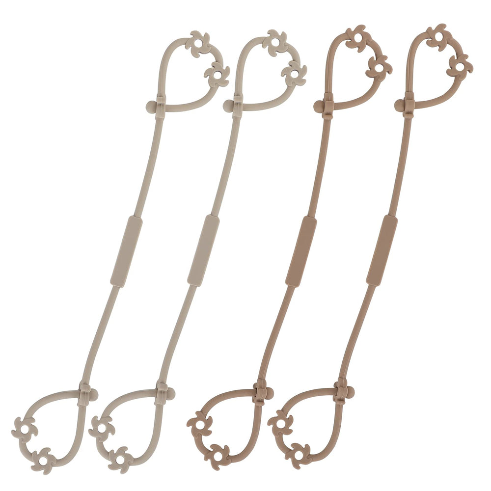 Felicificer toy safety straps sand packaging, durable silicone for everyday on-the-go use.