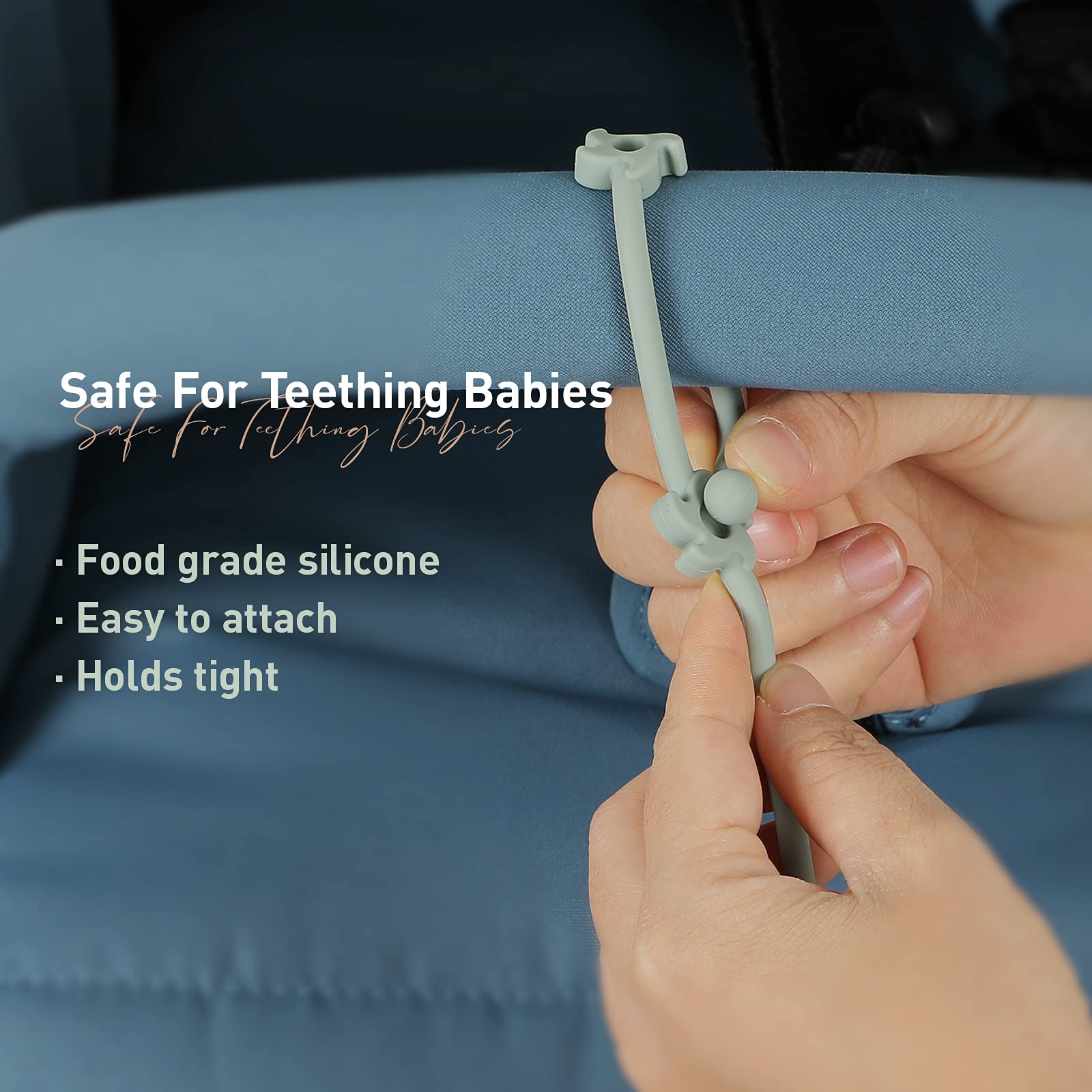 Felicificer sippy cup attachment showing secure grip on bottles