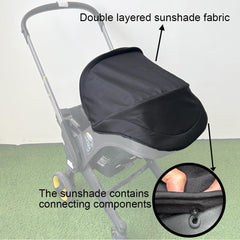 Soft textile baby stroller hood from Feliliber enhances comfort.