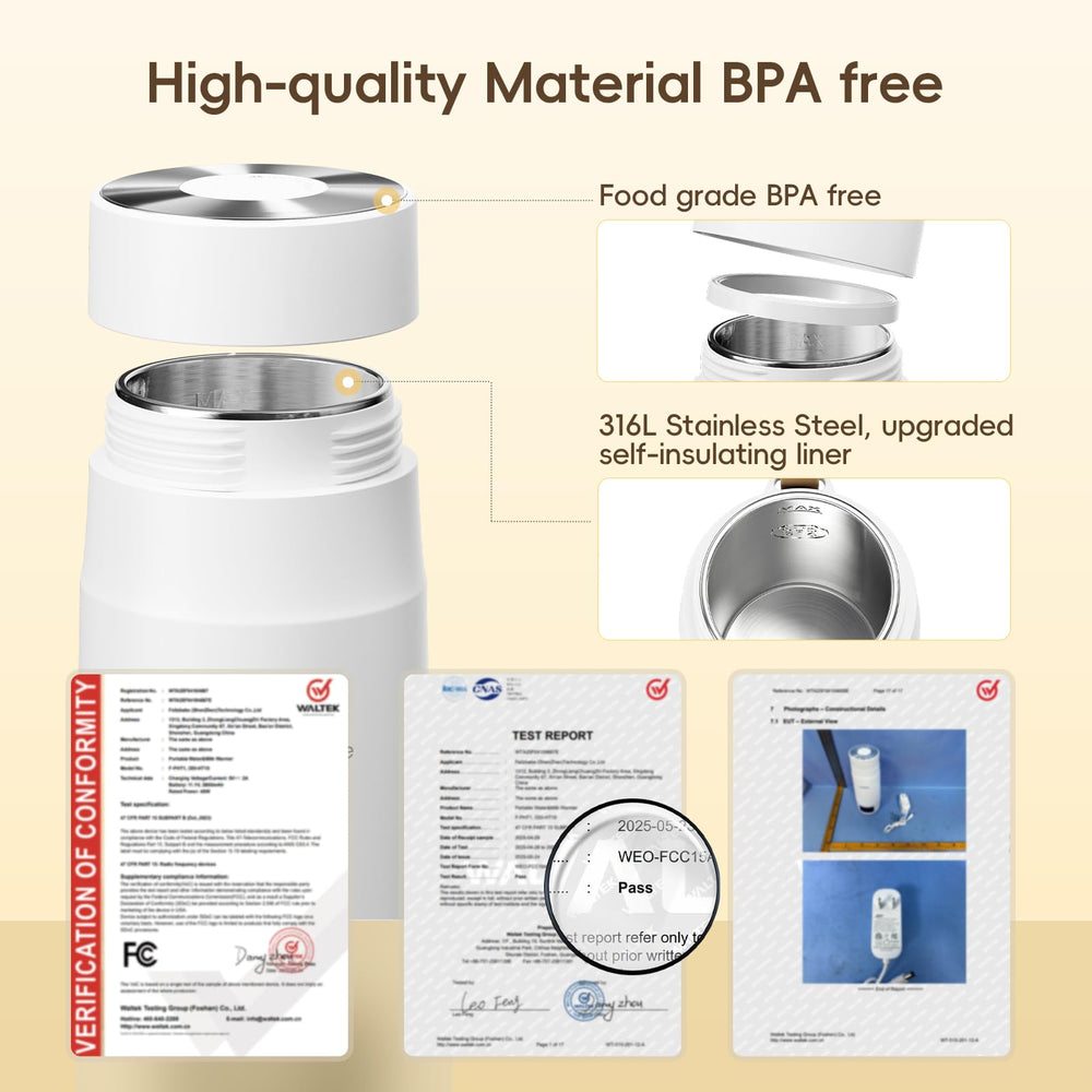 Felizbebe 316L stainless steel construction for safe materials