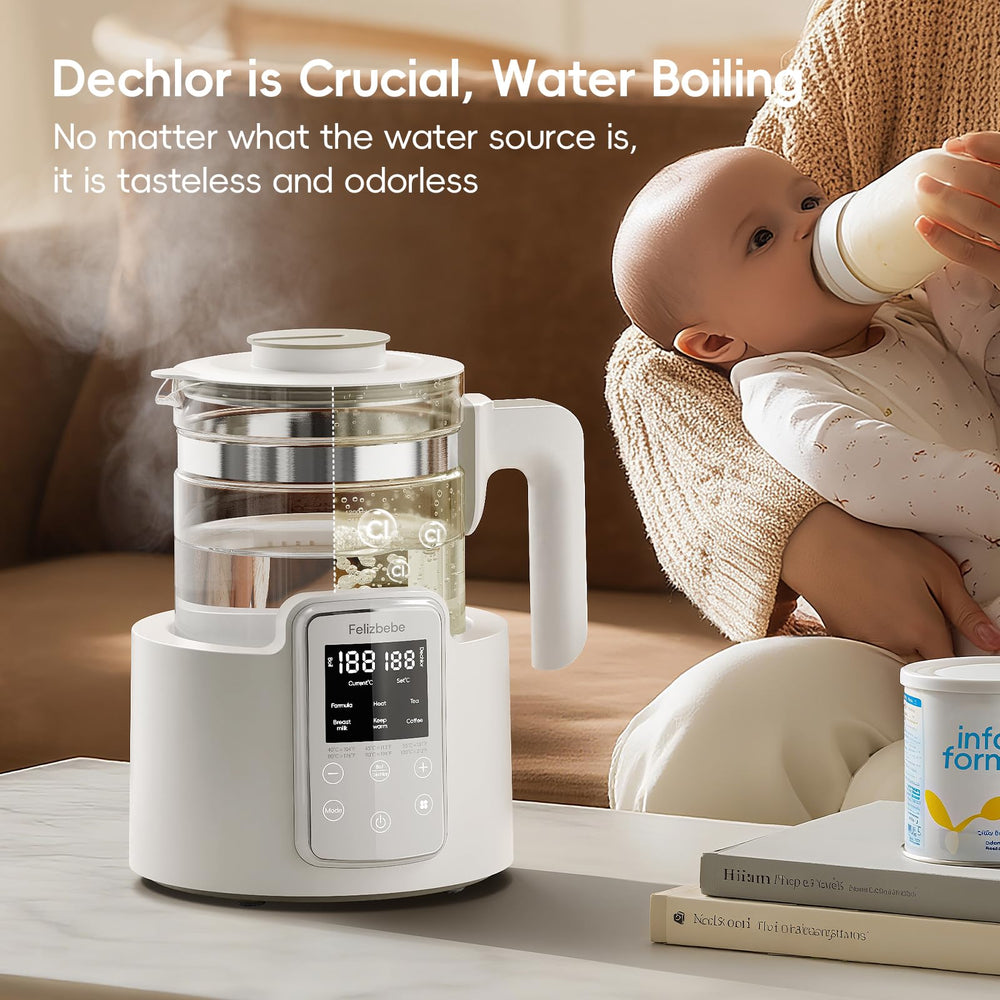 Felizbebe auto shut-off and dry-burn protection for safe use.