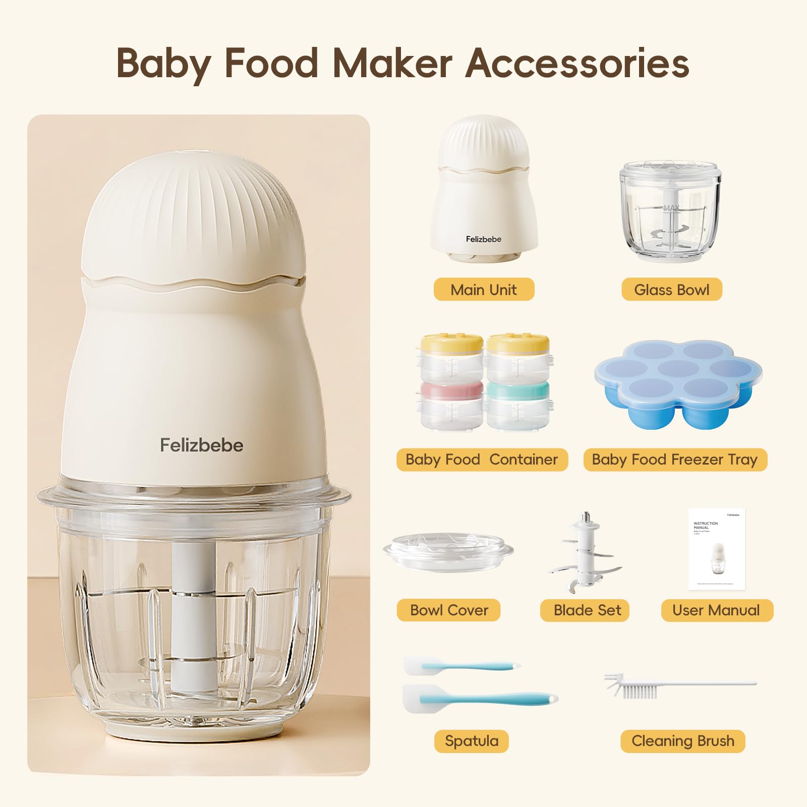 Felizbebe borosilicate blending cup for safe, durable blending