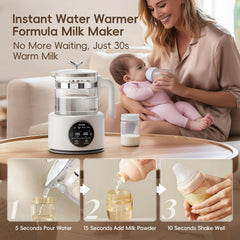 Felizbebe glass water warmer 1.2L for formula and family meals