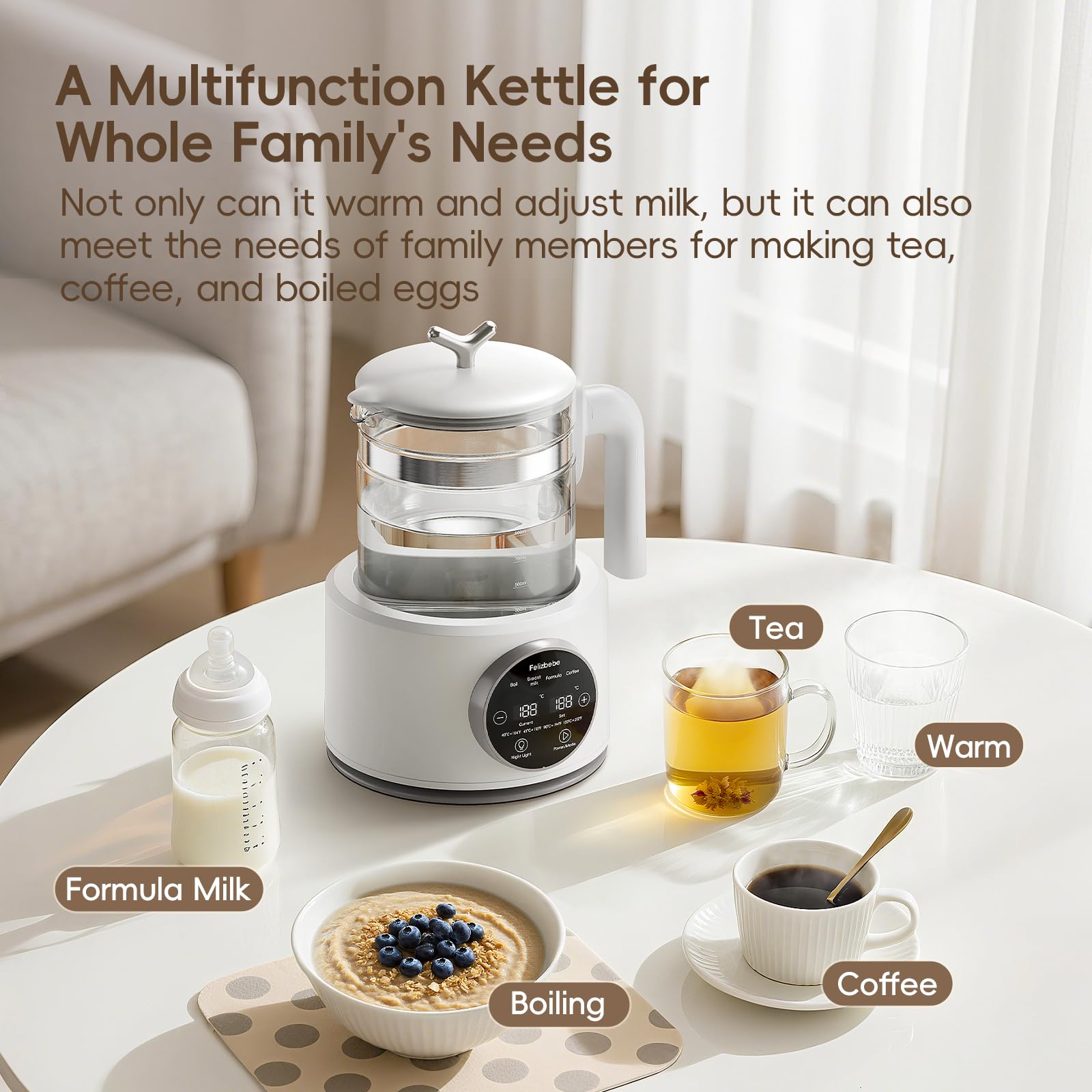 Felizbebe quiet operation supports smooth night-time feeding