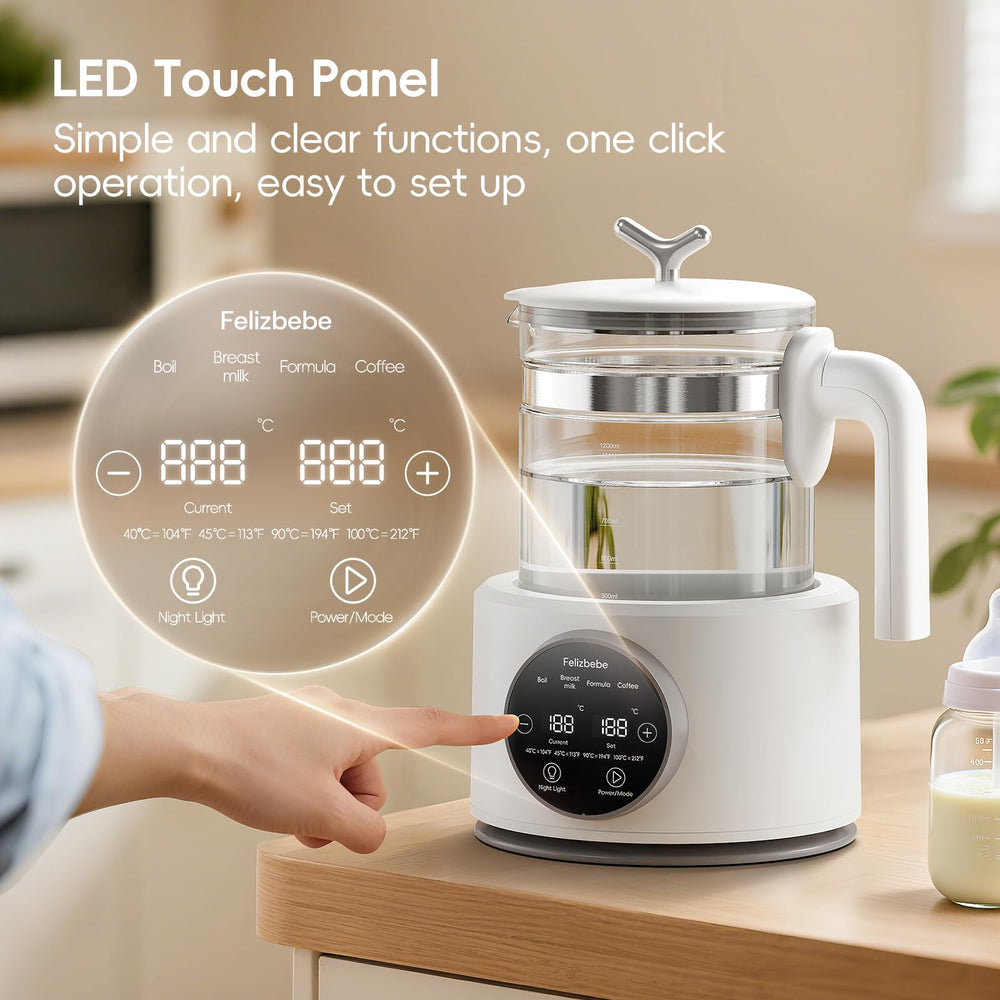 Felizbebe safety materials with borosilicate glass and stainless steel