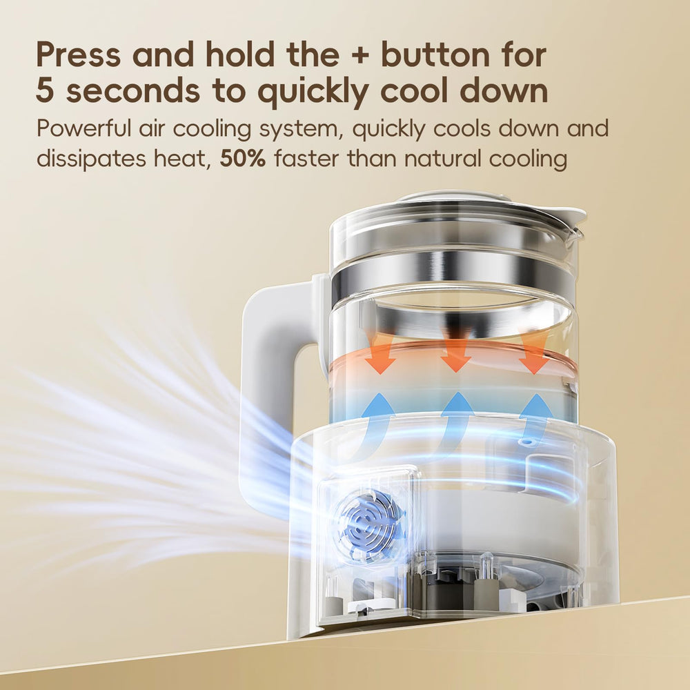 Felizbebe safety materials: borosilicate glass and 316 stainless steel.