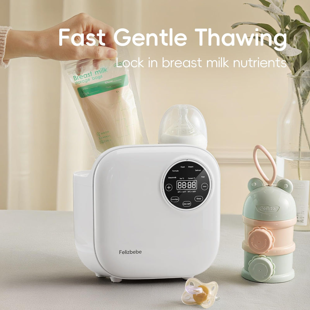 Felizbebe steam-clean at 100C for hygienic warming and sterilization