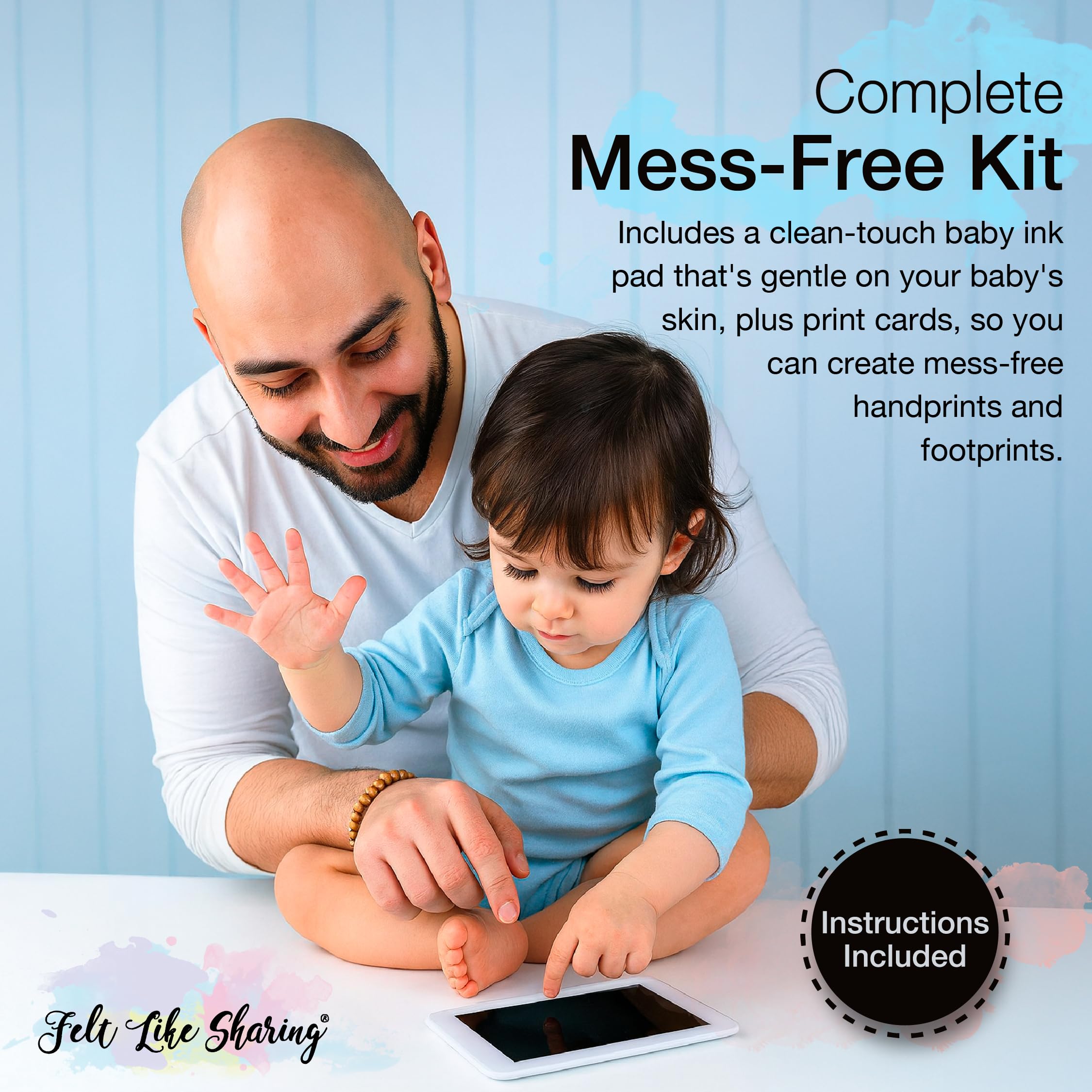 Felt Like Sharing imprint cards provide clean, crisp first impressions for tiny hands and feet.