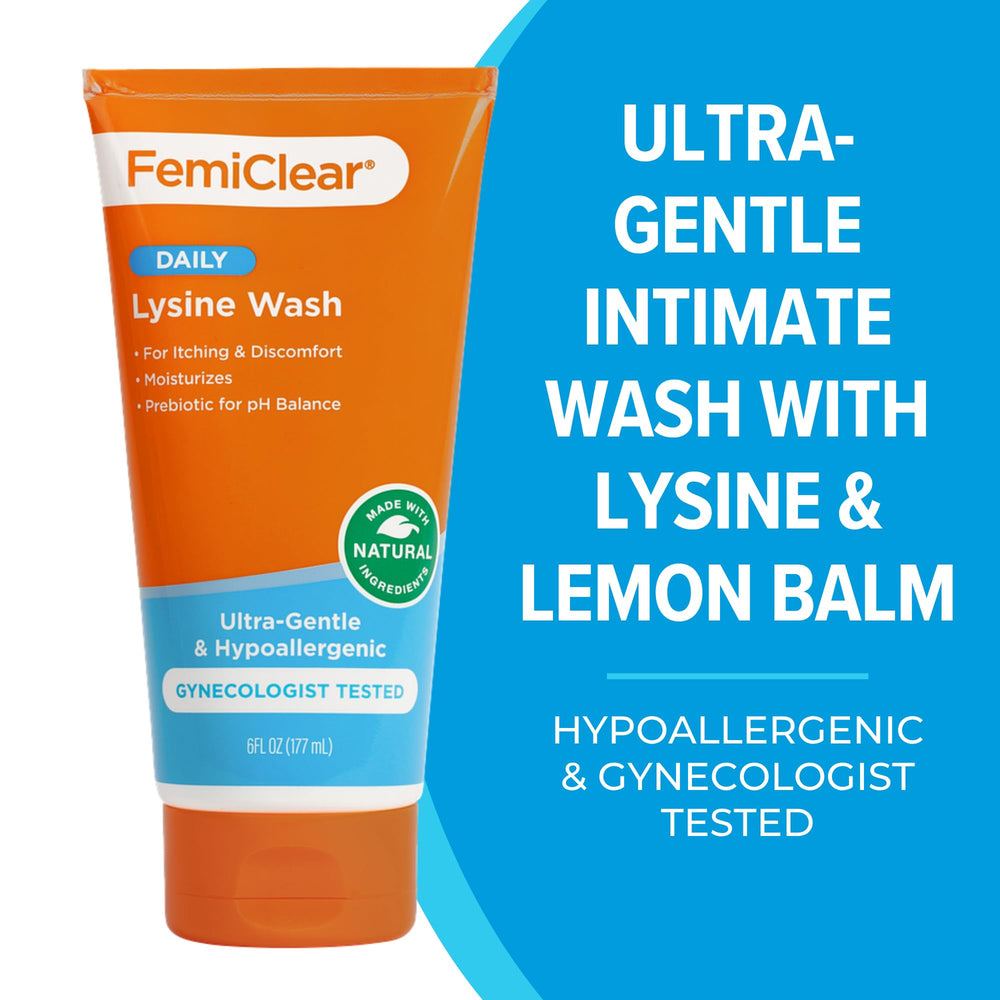 FemiClear Ultra-Gentle wash pump in use for quick, gentle cleansing.