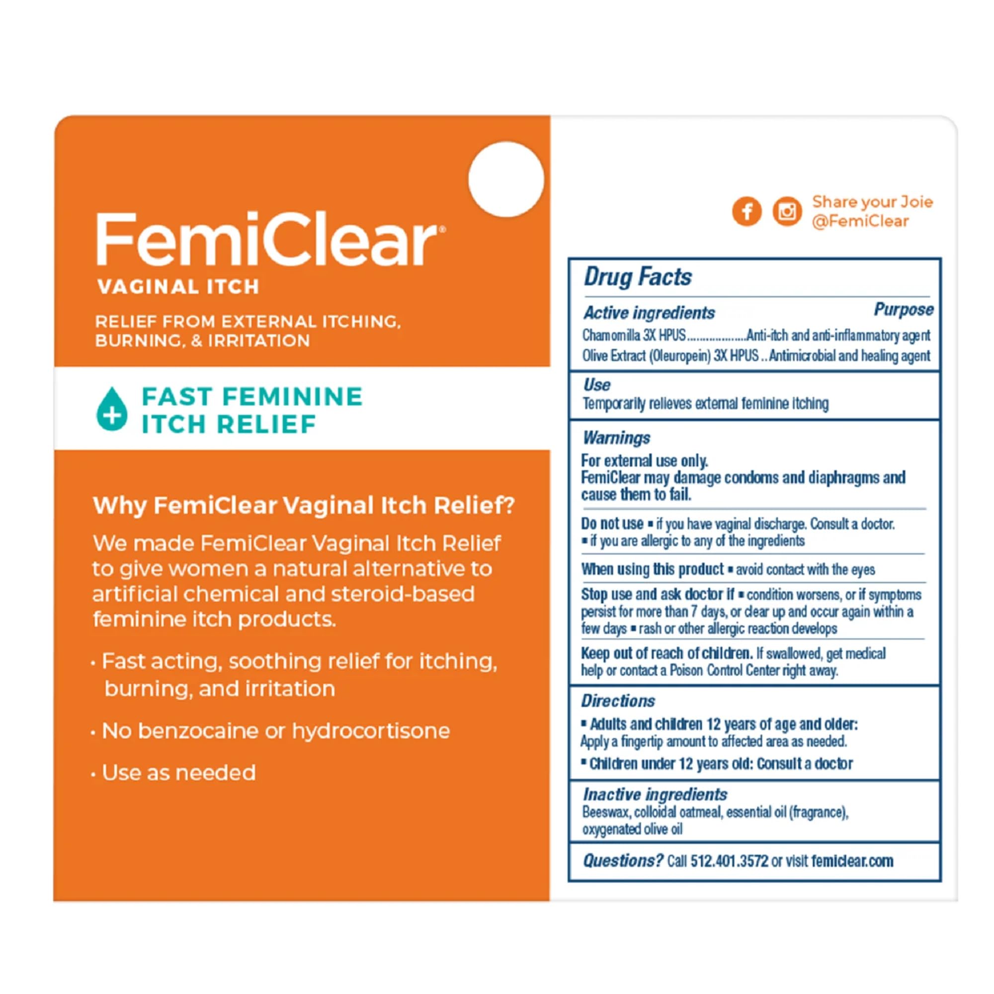 FemiClear Vaginal Ointment produced in U.S. facilities for quality