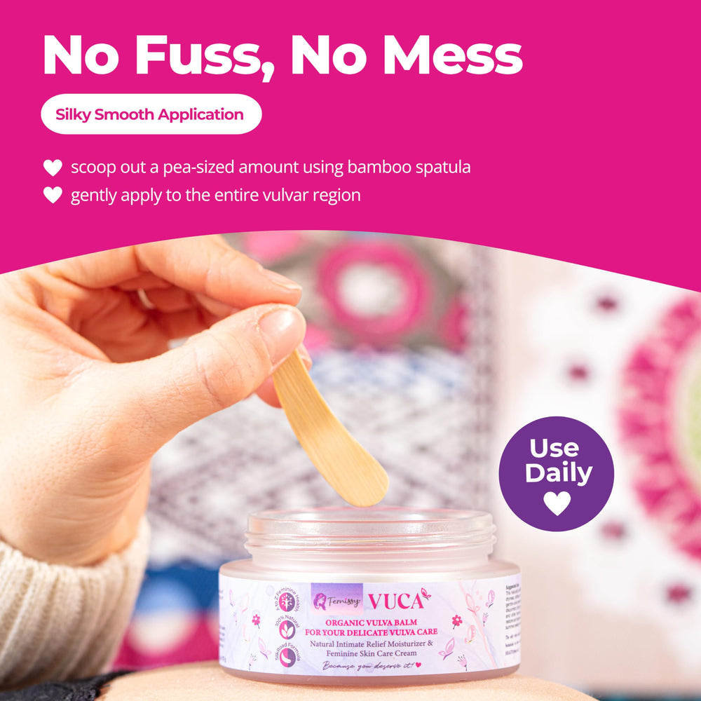 Non-greasy texture absorbs quickly for daily intimate care with Femissy Balm.