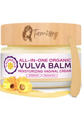 Femissy Vulva Balm Calendula Tube providing natural hydration for intimate skin.