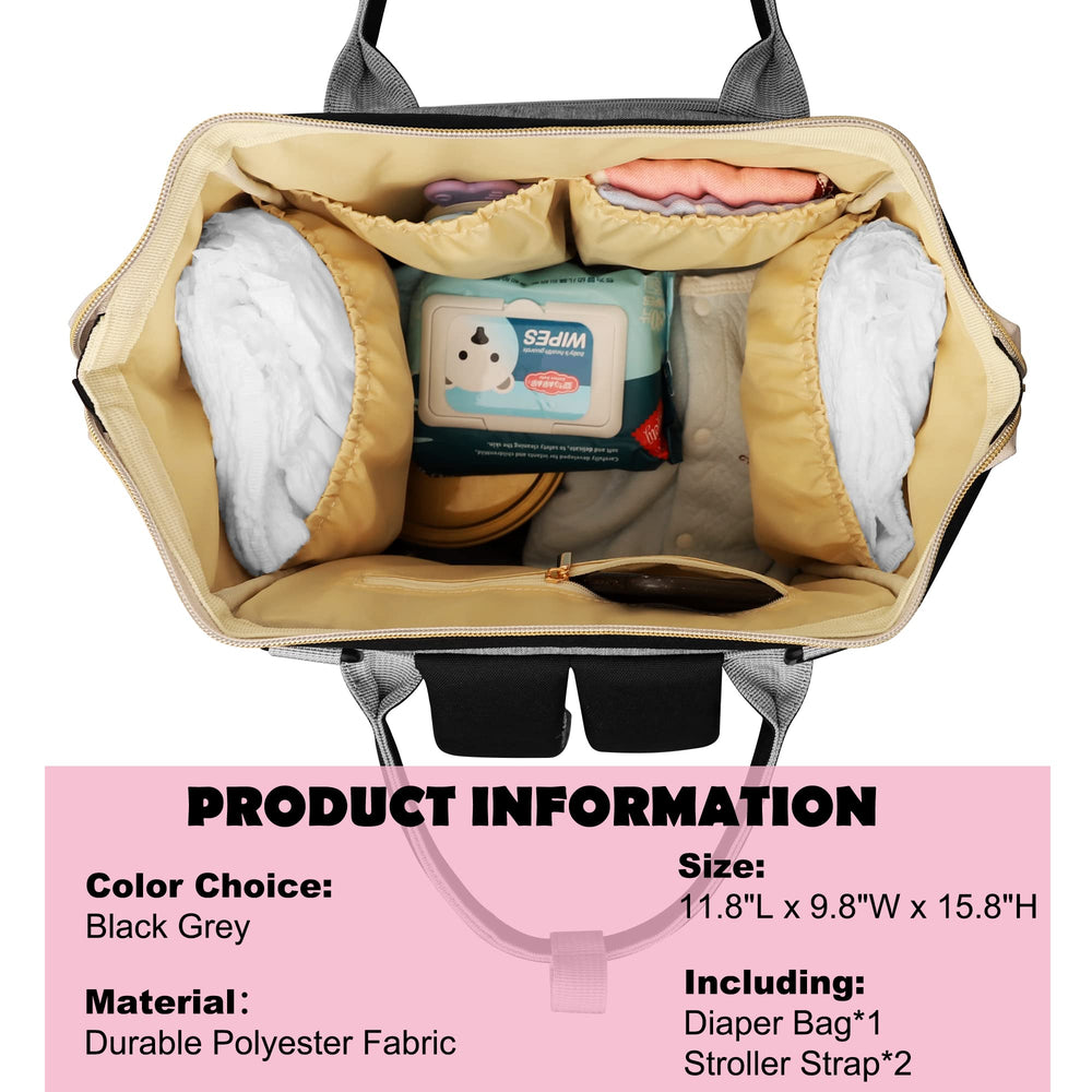 Femuar diaper bag backpack multi‑function design for backpack, handbag, or stroller use.