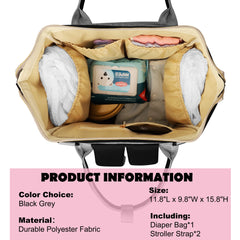 Femuar diaper bag backpack multi‑function design for backpack, handbag, or stroller use.