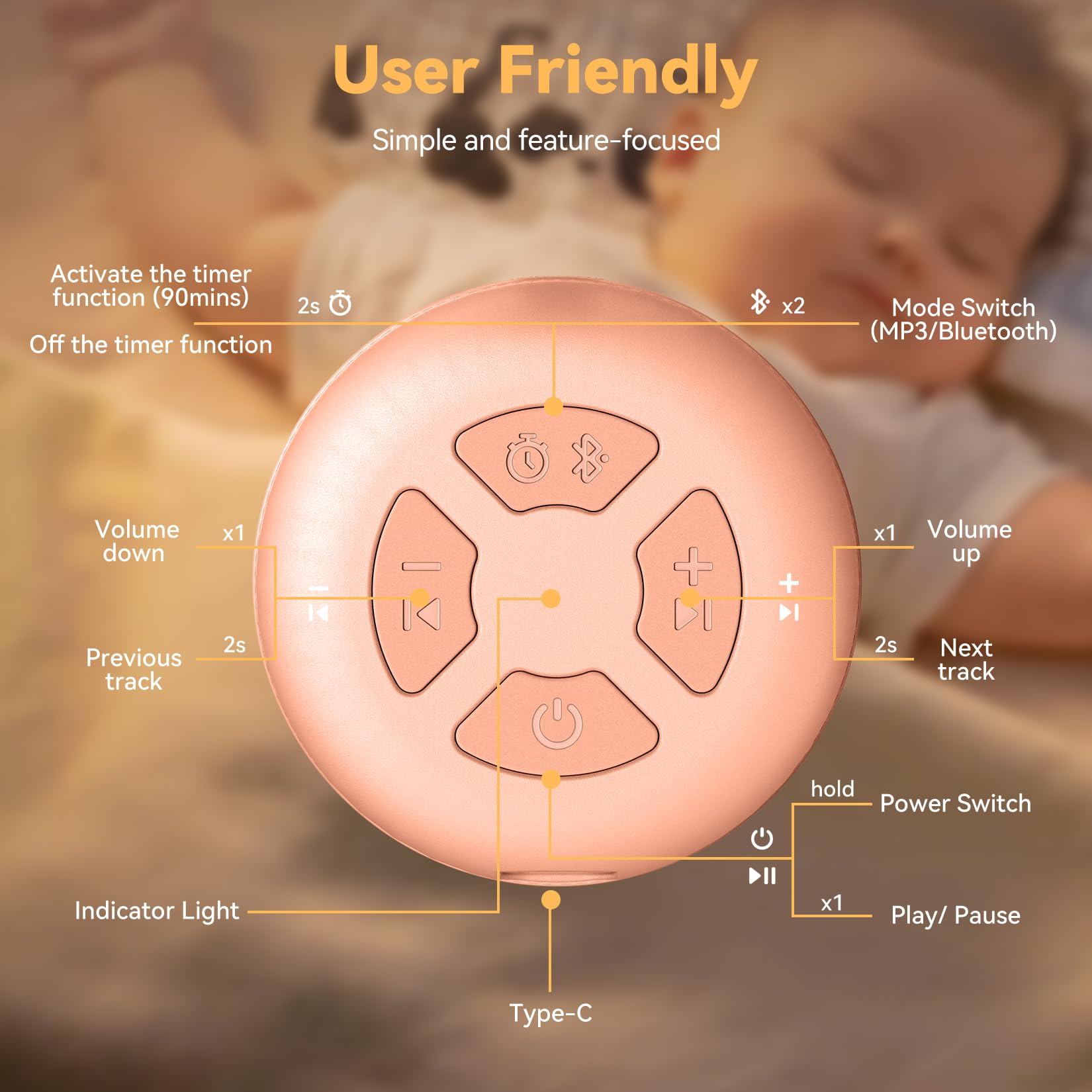 One handed controls and auto off timer simplify bedtime routines