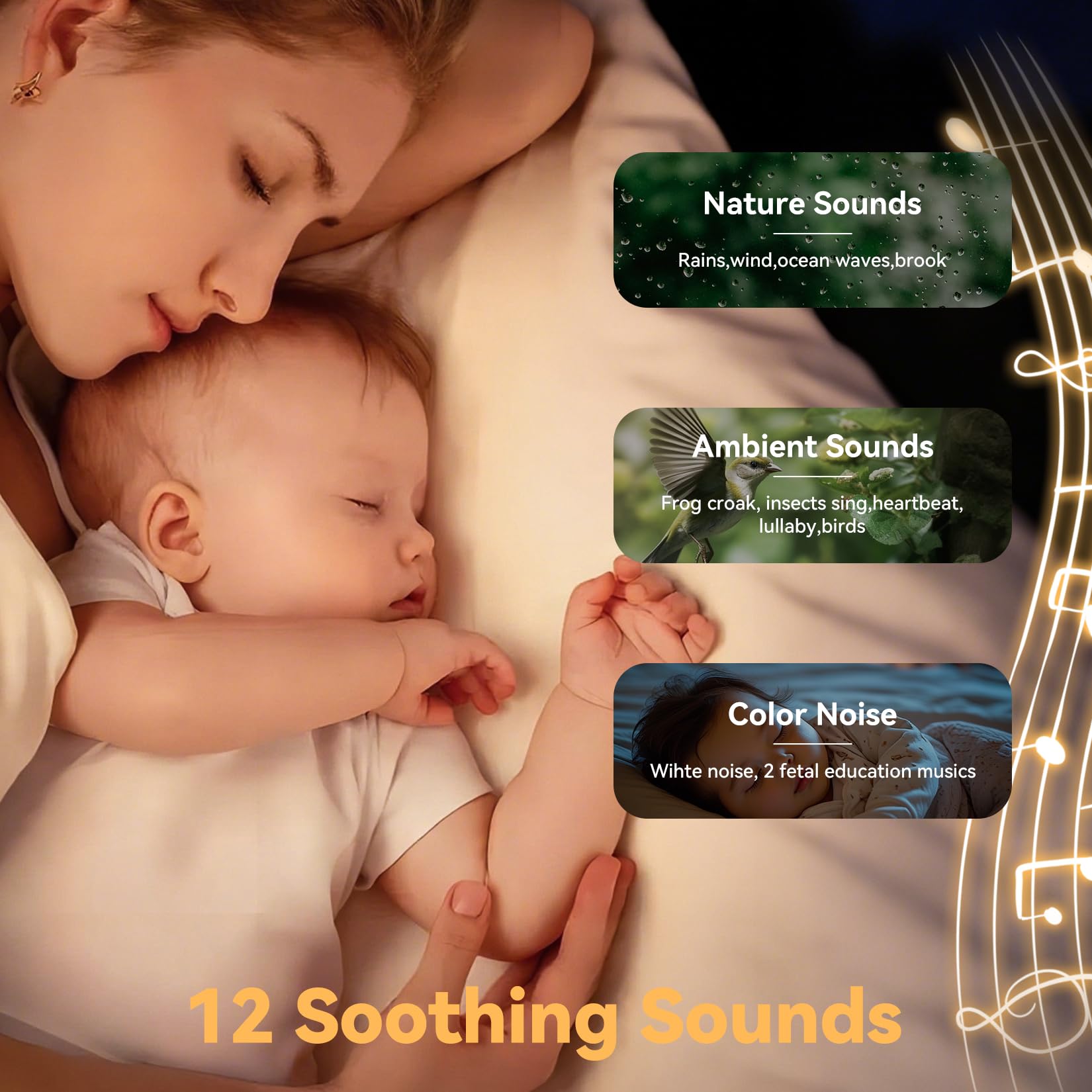 FENDALE portable sound machine with drool-resistant materials for easy care.