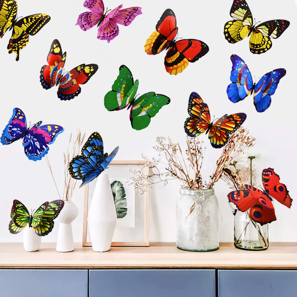 FENELY butterfly decor brightens a kids' room with playful color.