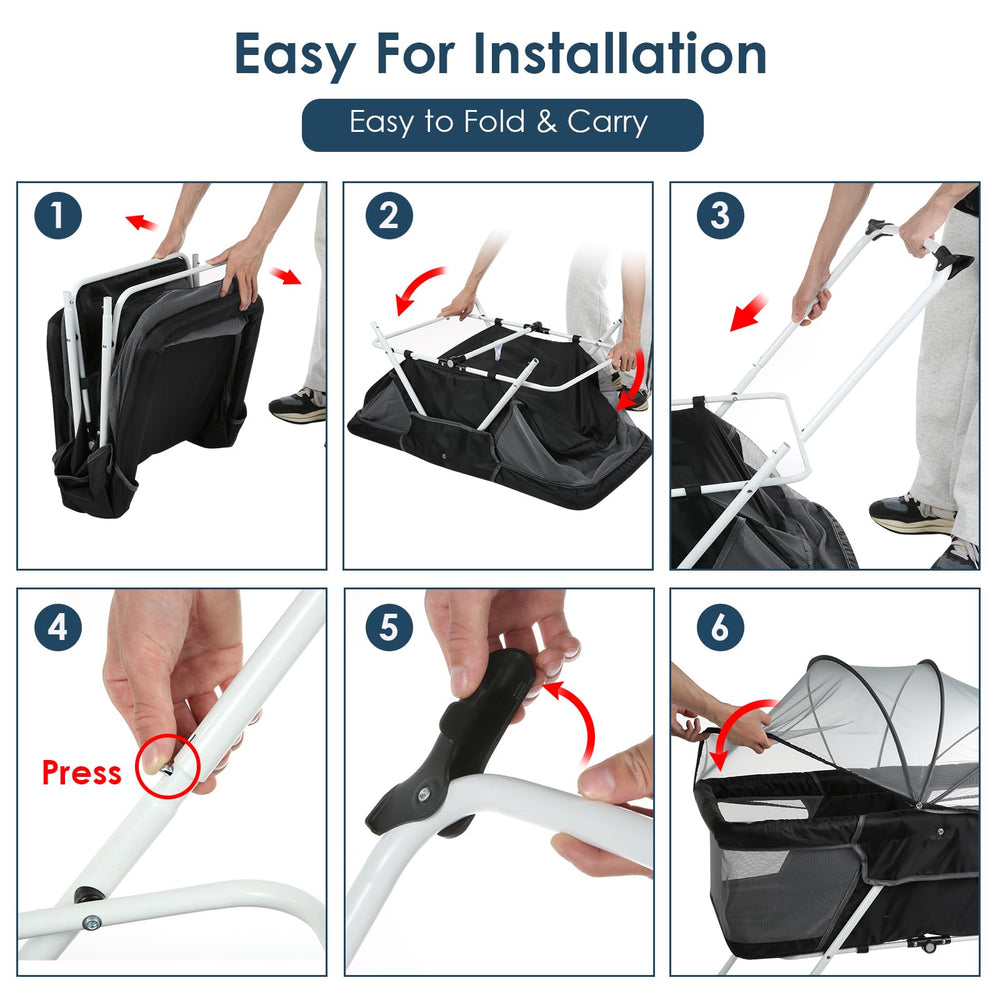 FENGZIZH durable metal frame with non-slip feet for stability.