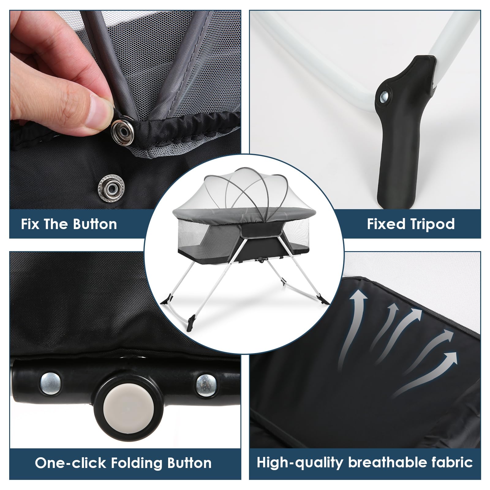 FENGZIZH indoor-outdoor compatible travel playpen for versatile use.