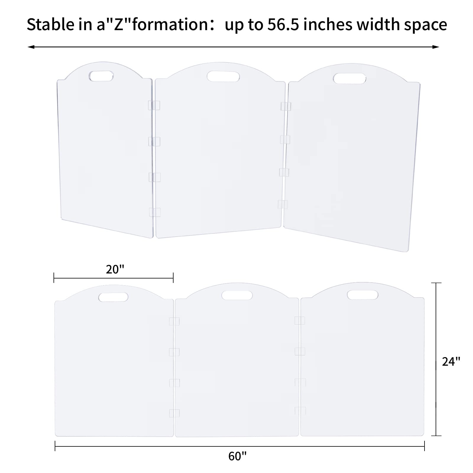 Feoyoho clear dog gate 6-panel 120-inch, versatile room partition.