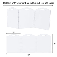 Feoyoho clear dog gate 6-panel 120-inch, versatile room partition.