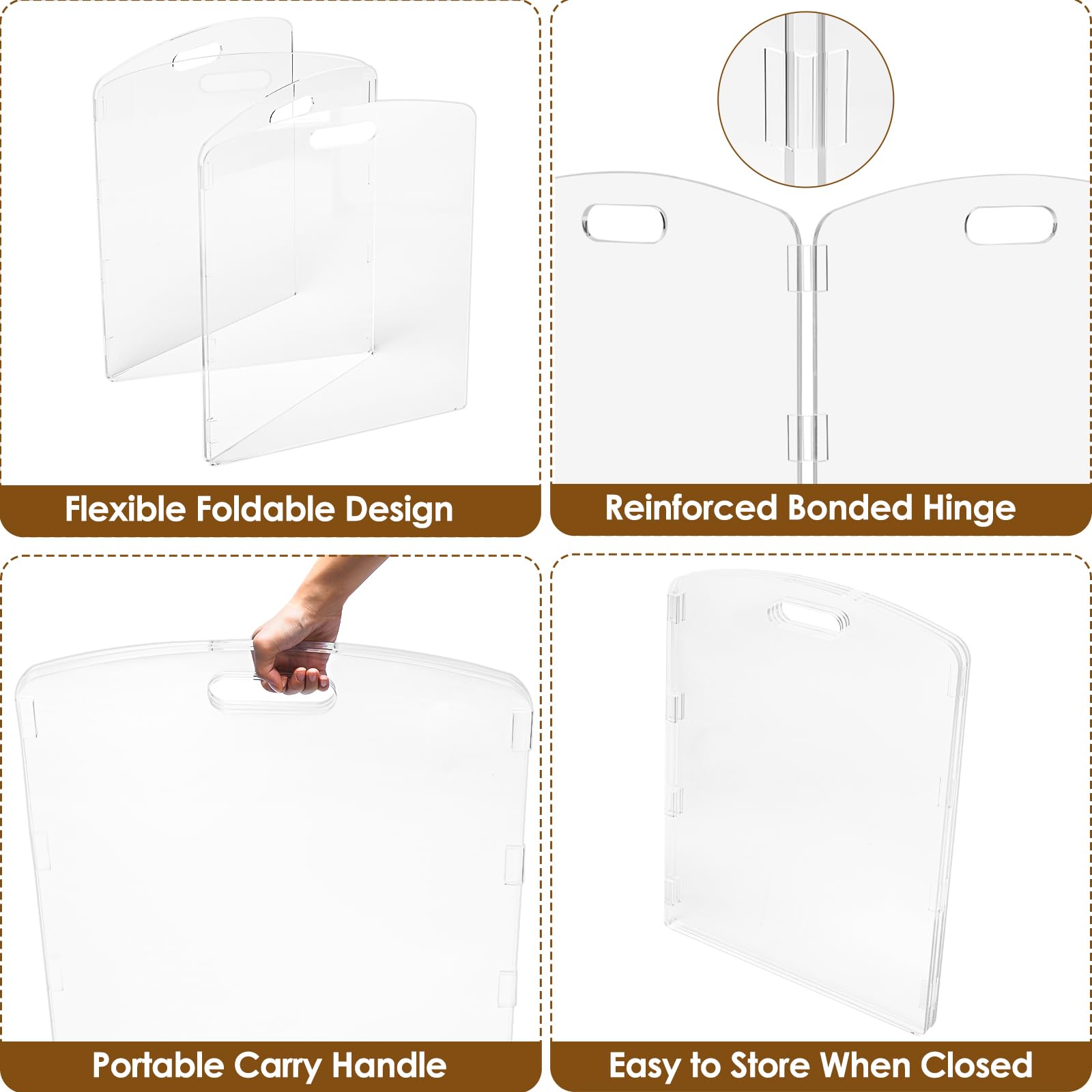 Feoyoho foldable gate with integrated handles for easy movement.