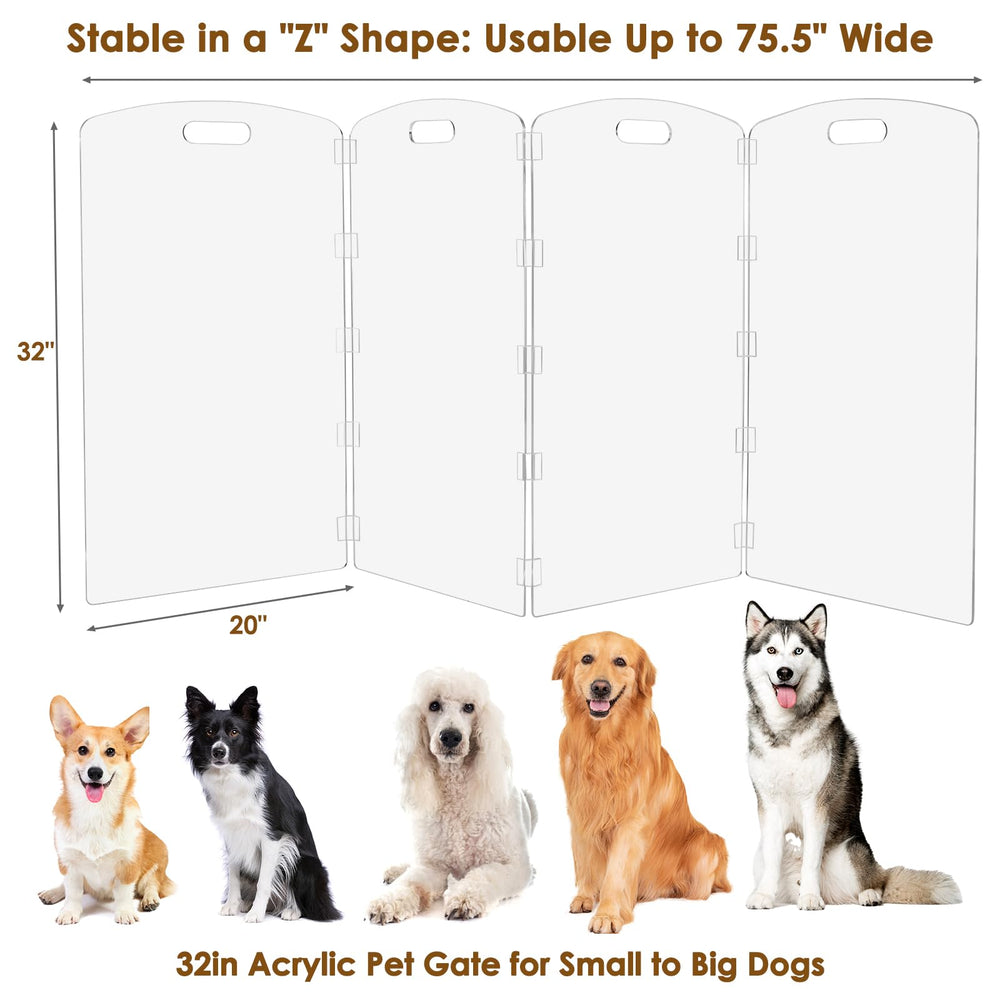 Feoyoho foldable gate panels 4-panel design secures wide openings.