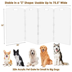Feoyoho foldable gate panels 4-panel design secures wide openings.